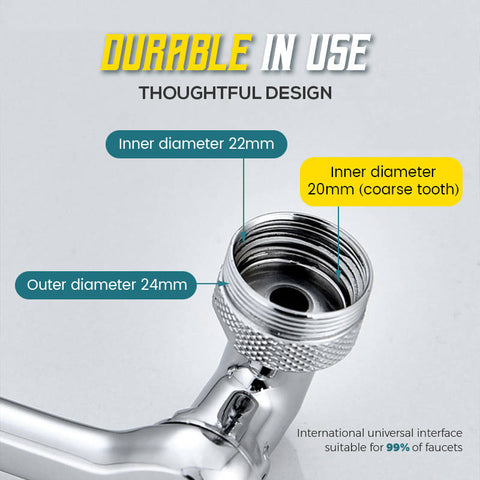 Universal 1080 Degree Faucet Extension