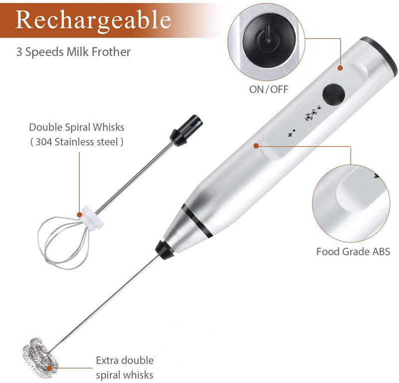 Wireless Rechargerable Milk Frother/ Egg Beater