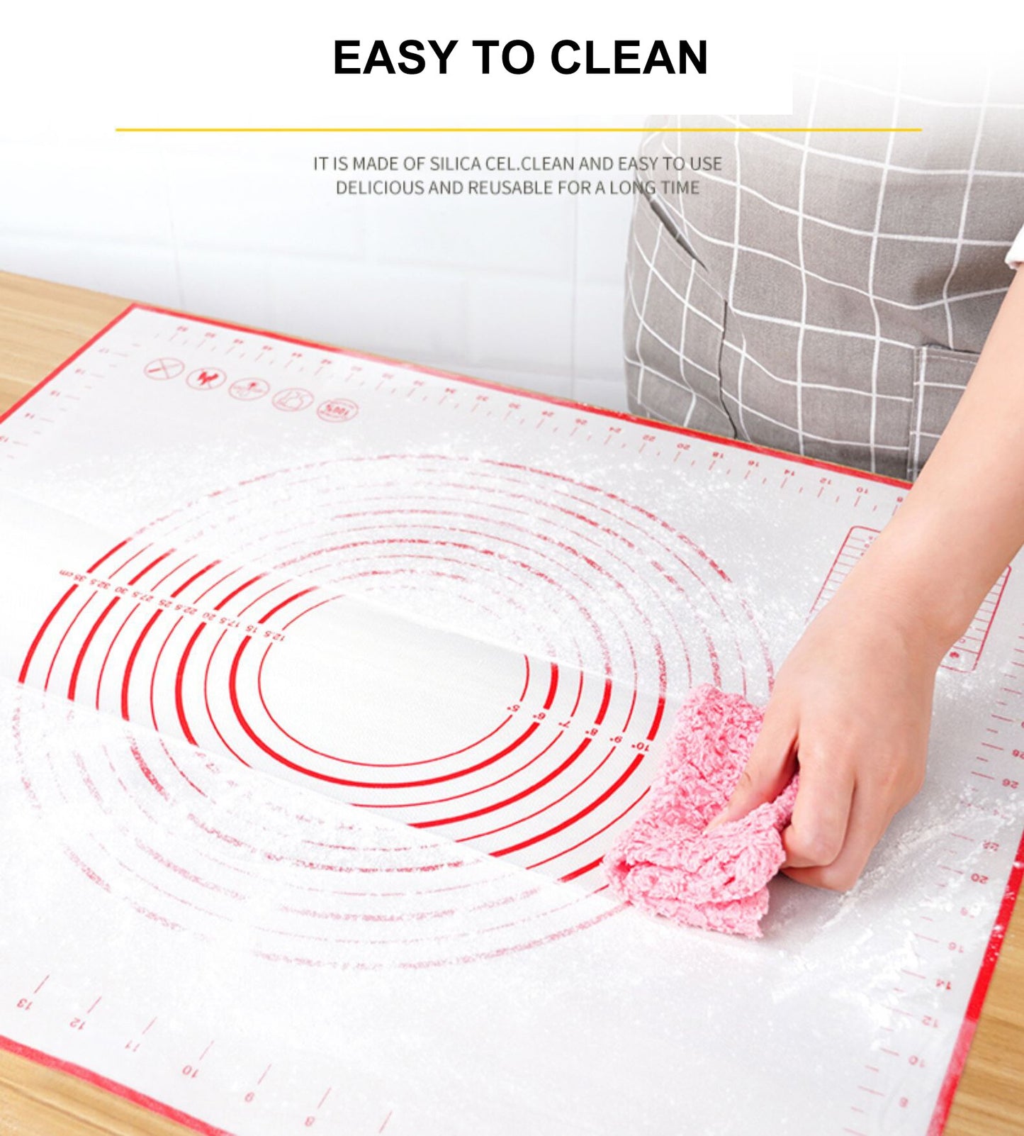 Silicone Baking Mat w/ Built-In Measuring Tools