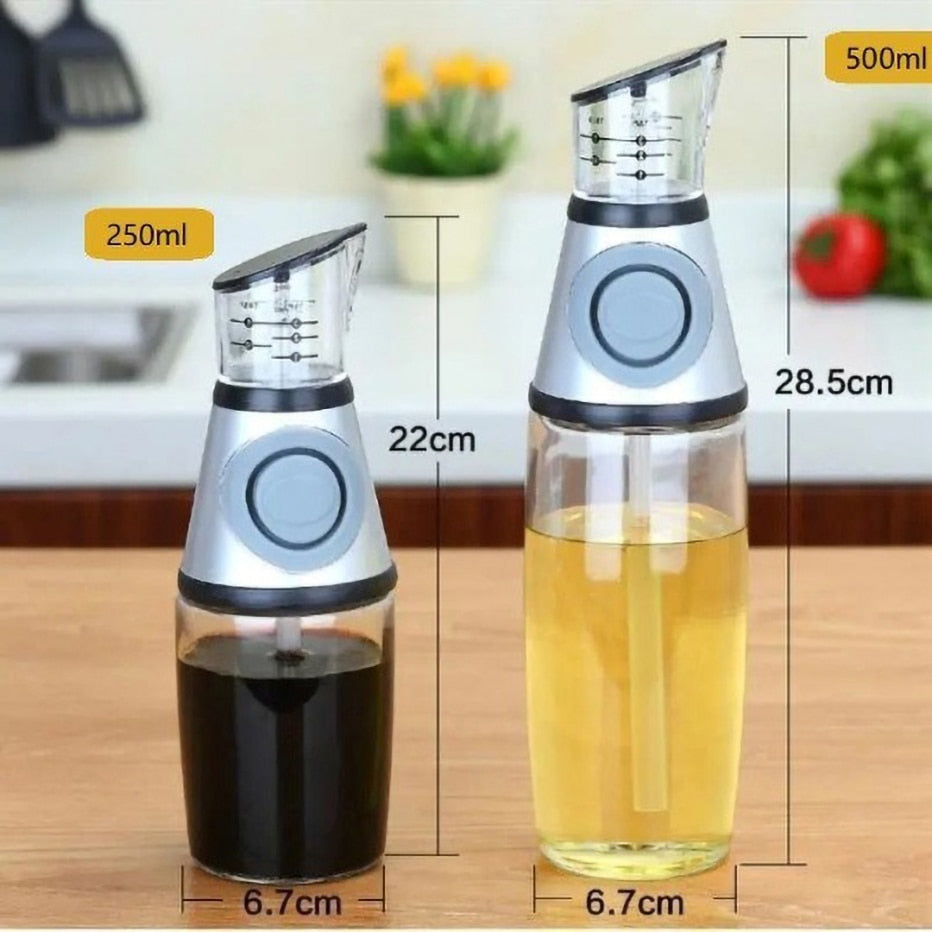 Glass Oil Dispenser w/Measuring Top